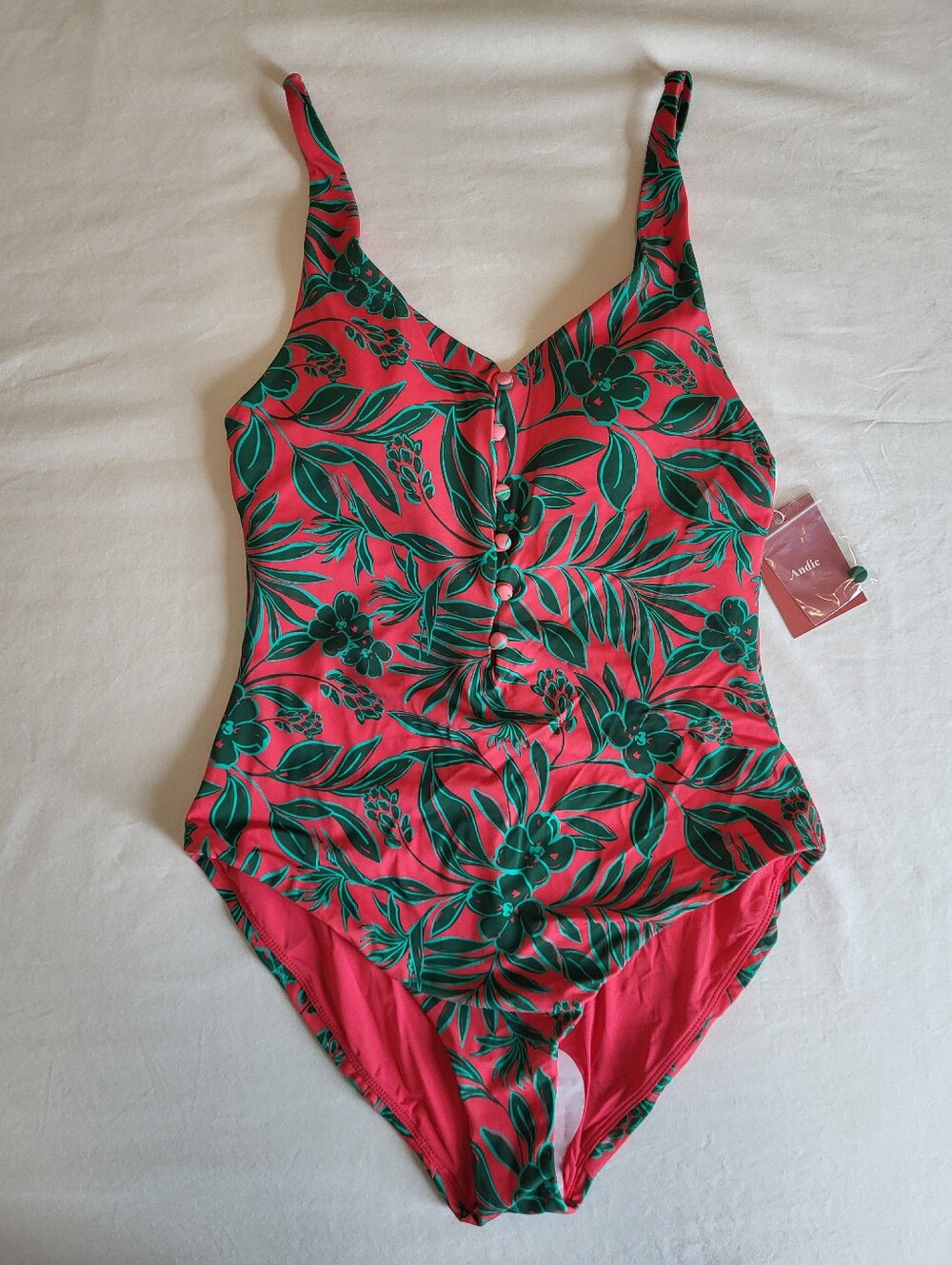 Andie The Milos One Piece Swimsuit (Palm Blossom)